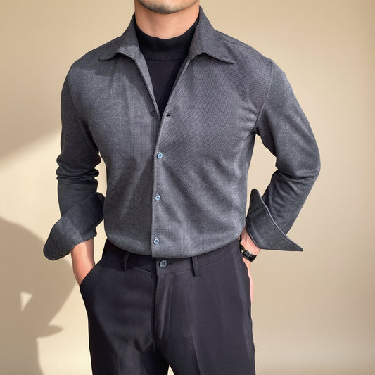 Chemise à Manches Longues pour Hommes - Coupe Slim Moderne pour Toutes les Occasions