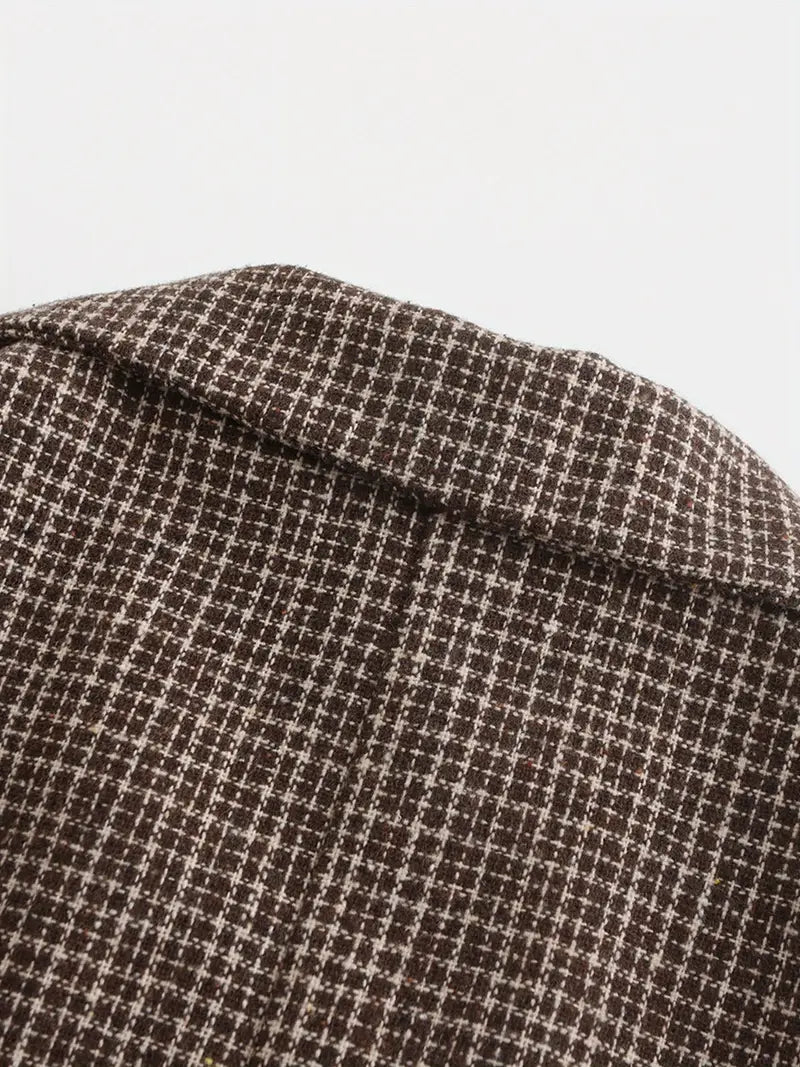 Blazer à Carreaux Slim Fit pour Hommes pour Événements Smart Casual