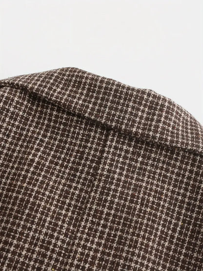 Blazer à Carreaux Slim Fit pour Hommes pour Événements Smart Casual