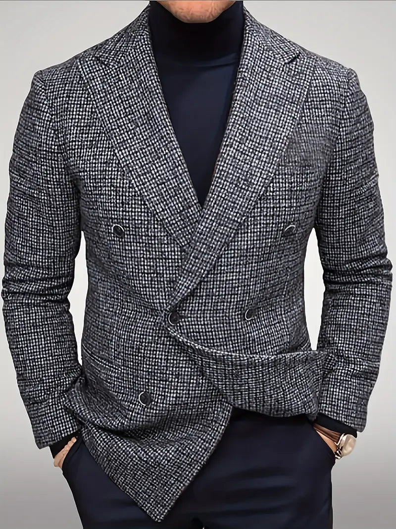 Blazer à Carreaux Slim Fit pour Hommes pour Événements Smart Casual