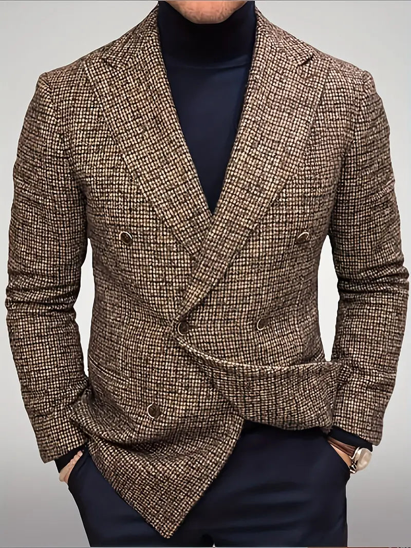 Blazer à Carreaux Slim Fit pour Hommes pour Événements Smart Casual