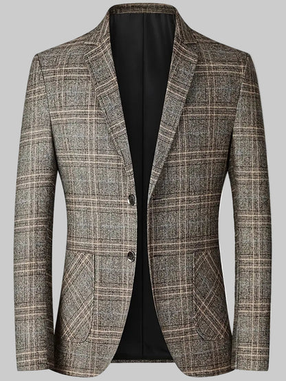 Veste Blazer à Carreaux pour Hommes - Style Héritage pour les Événements Professionnels et Élégants
