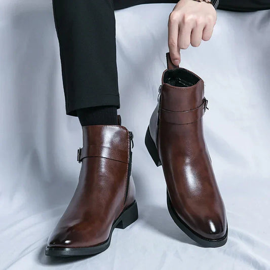 Bottes Chelsea Classiques pour Hommes avec Fermeture Éclair Latérale – Chaussures Élégantes pour Toutes les Occasions