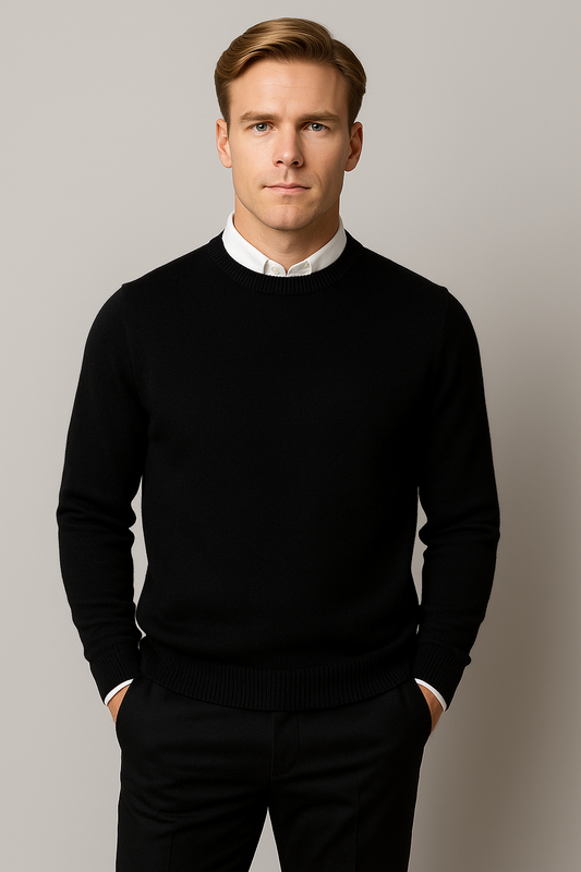 Pull en Tricot à Col Rond Classique pour Hommes pour Toutes Occasions