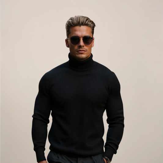 Pull Col Roulé Classique pour Hommes pour un Style Smart Casual