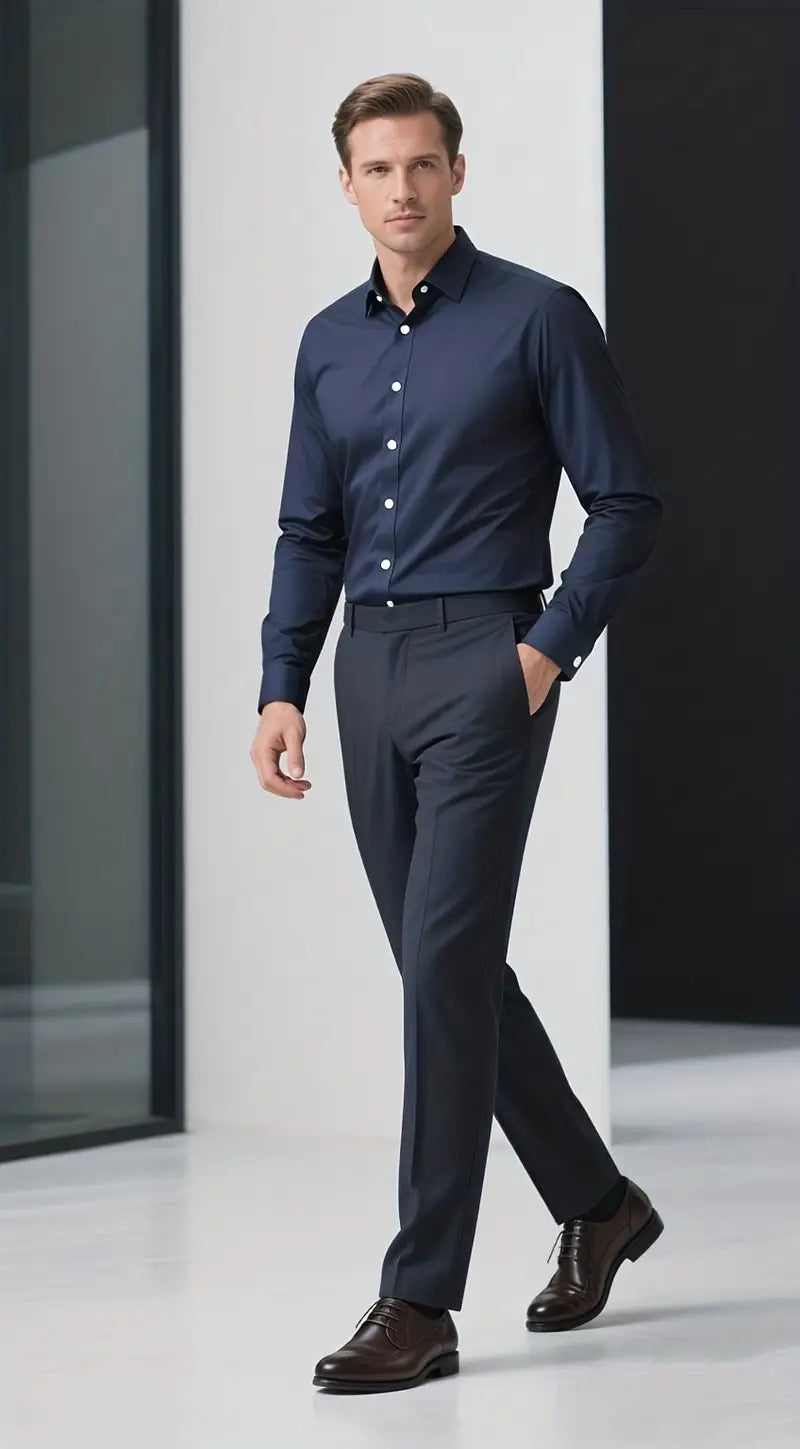 Chemise de Costume Slim Fit Blanche pour Événements Formels