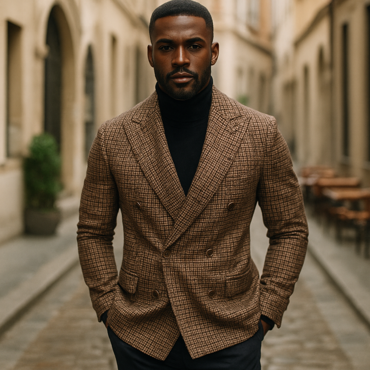 Blazer à Carreaux pour Hommes pour Événements Élégants