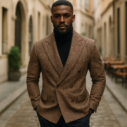 Blazer à Carreaux pour Hommes pour Événements Élégants