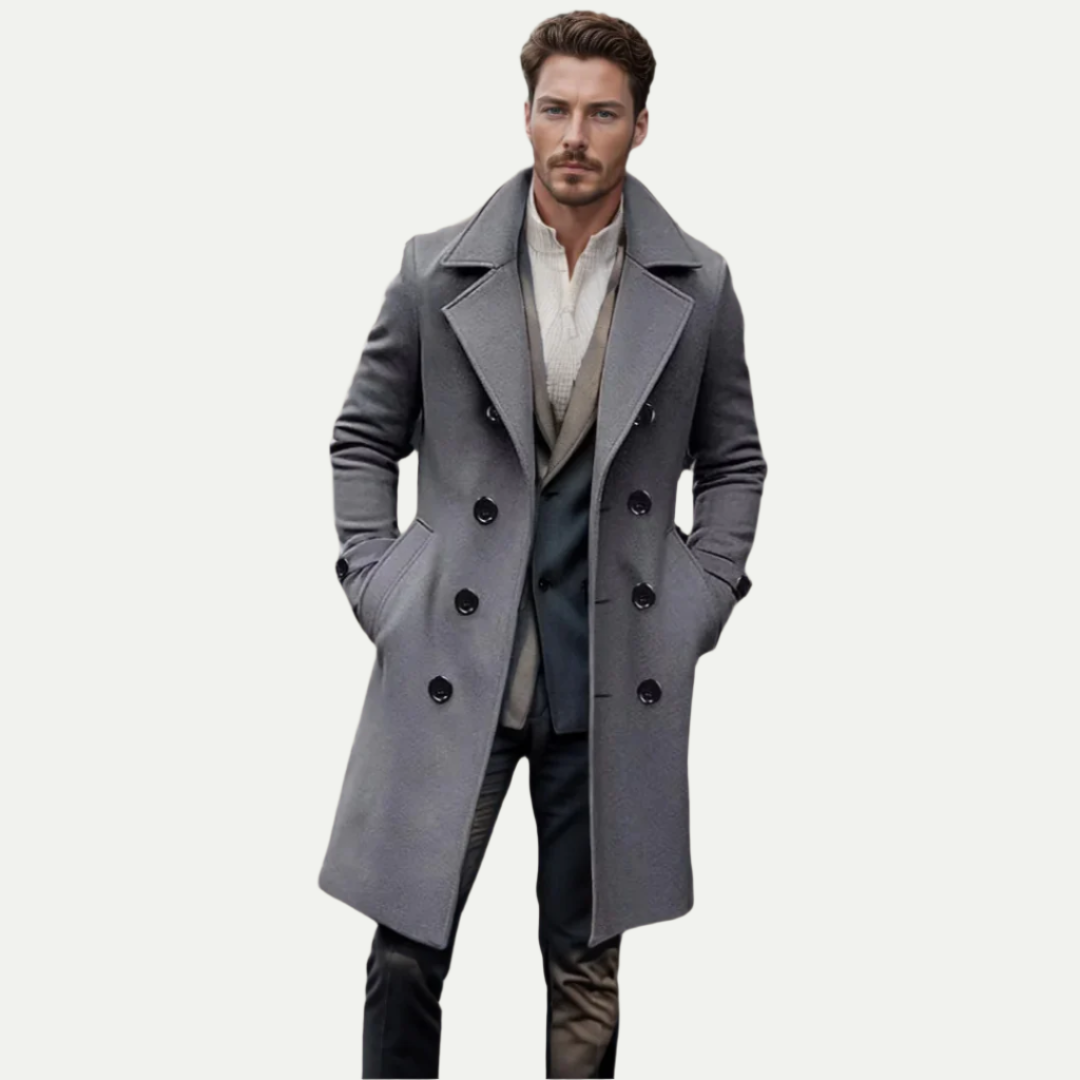 Manteau Trench Long pour Homme - Style Italien pour Toutes les Occasions