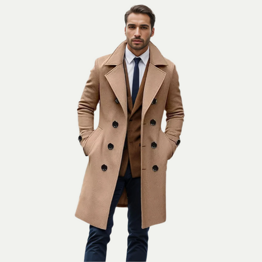 Manteau Trench Long pour Homme - Style Italien pour Toutes les Occasions