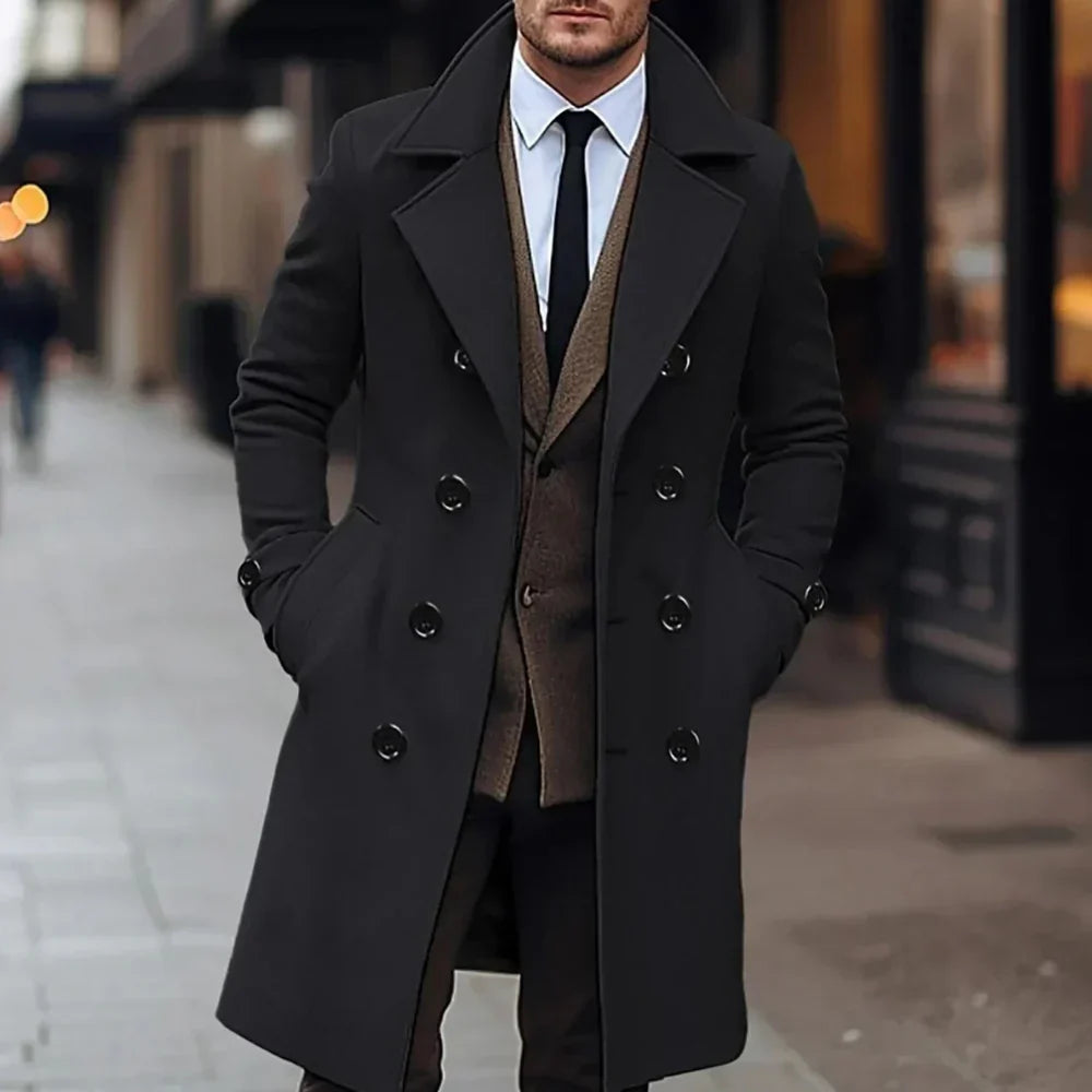Manteau Croisé pour Hommes à Porter Toute l'Année