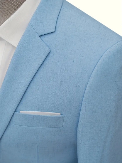 Costume à Col Plat pour Hommes pour Mariages et Tenue de Bureau