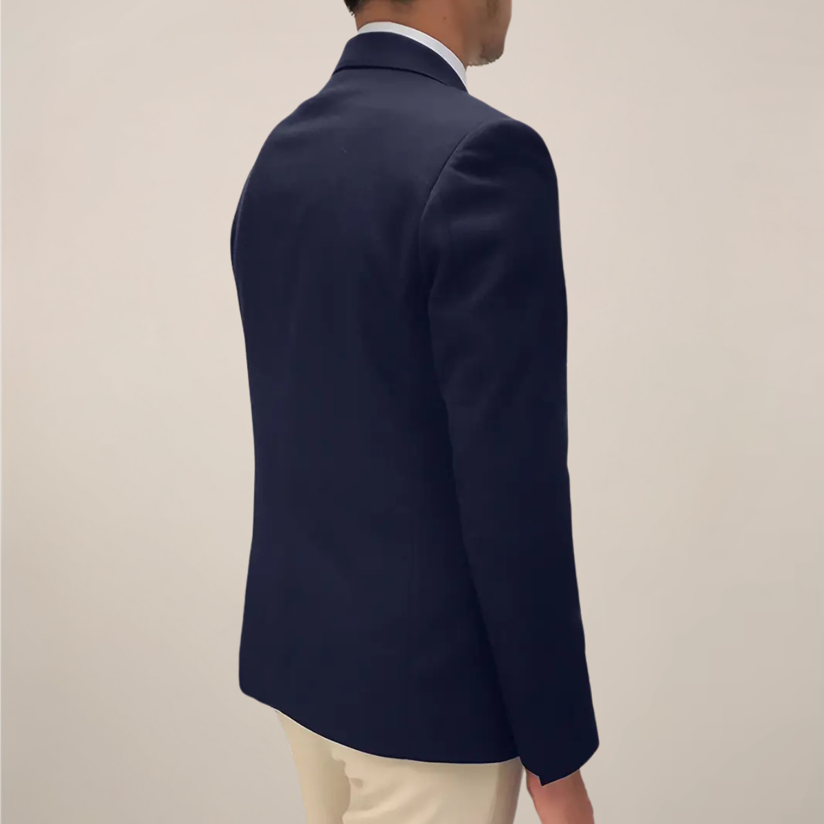 Blazer Classique pour Hommes avec Revers Notch et Accents Dorés