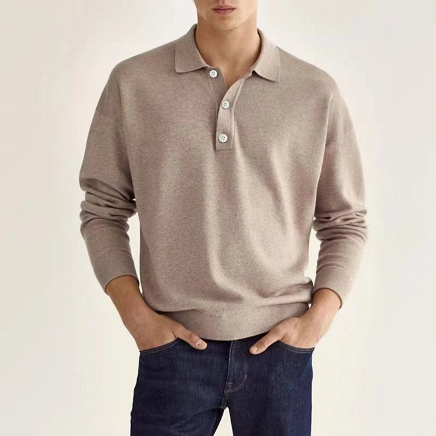 Polo à Manches Longues à Demi-Bouton pour Hommes - Vêtements en Coton Élégants pour Toutes les Occasions