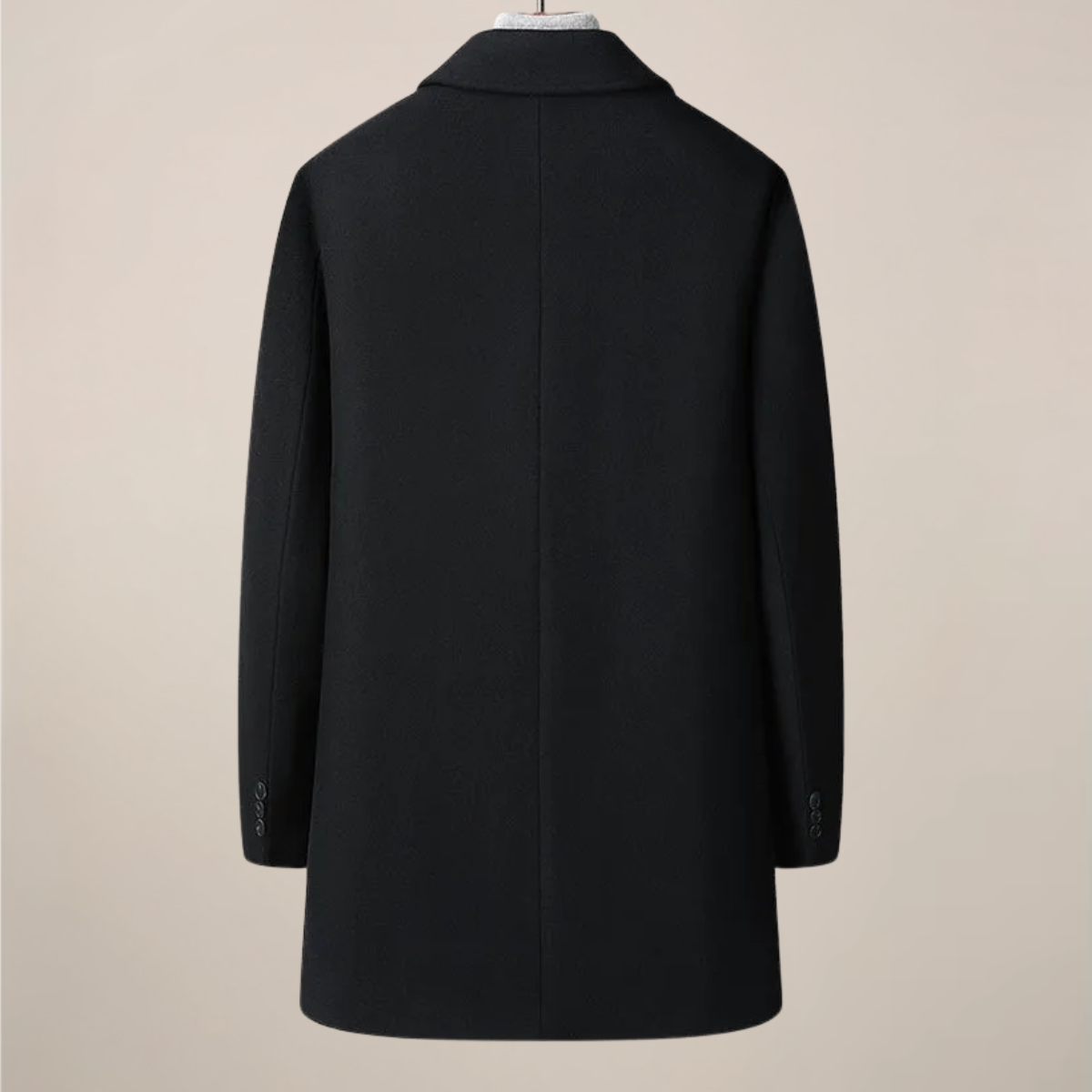 Manteau de voiture en chevrons pour homme – Col pointu élégant