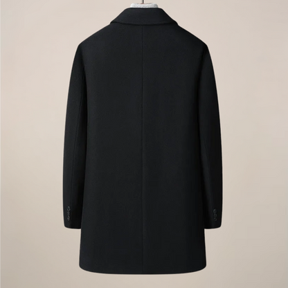 Manteau de voiture en chevrons pour homme – Col pointu élégant