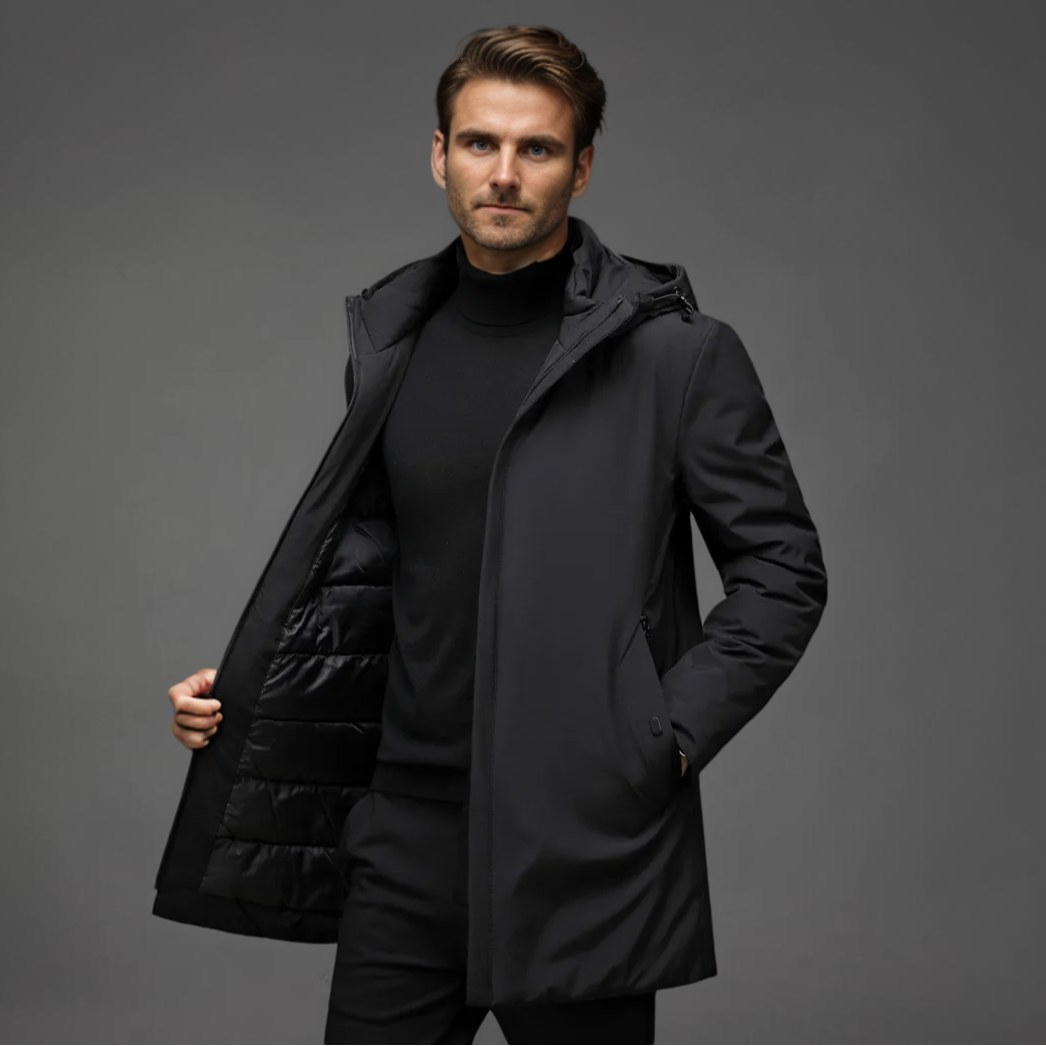 Veste d'Hiver à Capuche pour Hommes - Vêtement Extérieur Isolé et Élégant
