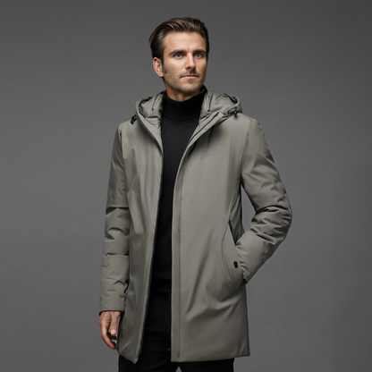 Veste d'Hiver à Capuche pour Hommes - Vêtement Extérieur Isolé et Élégant