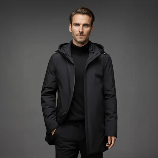 Veste d'Hiver à Capuche pour Hommes - Vêtement Extérieur Isolé et Élégant