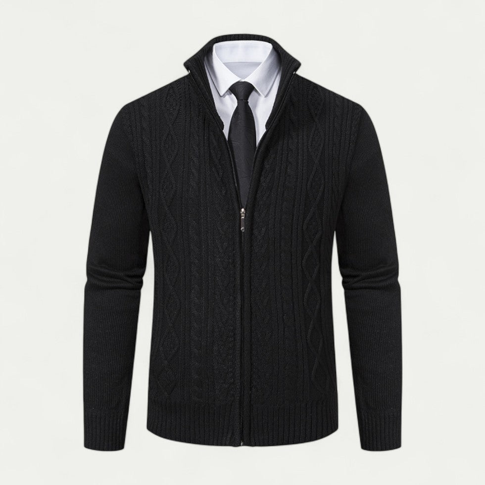 Cardigan zippé en tricot pour hommes – Couche élégante pour chaque occasion
