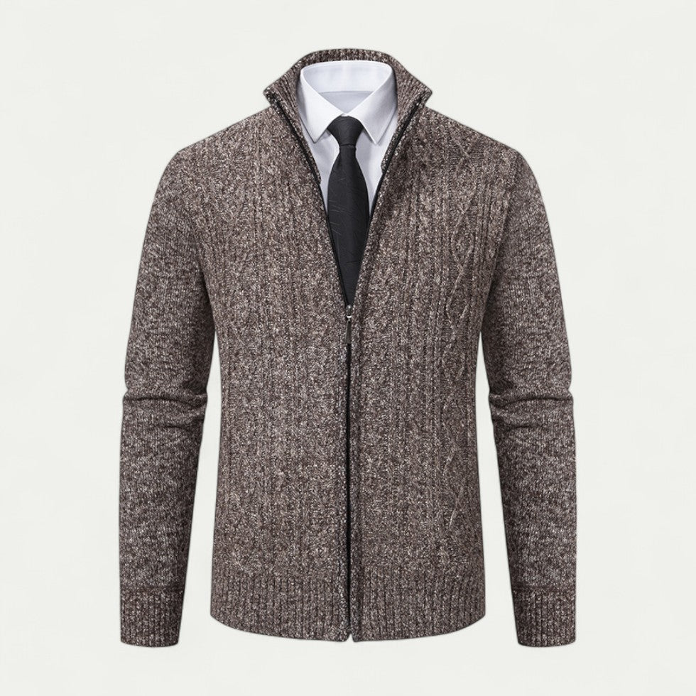 Cardigan zippé en tricot pour hommes – Couche élégante pour chaque occasion