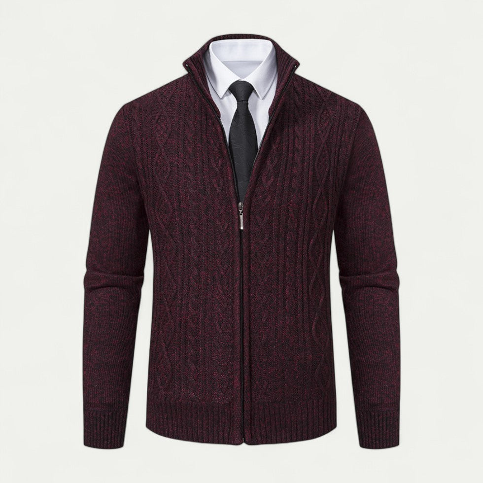 Cardigan zippé en tricot pour hommes – Couche élégante pour chaque occasion
