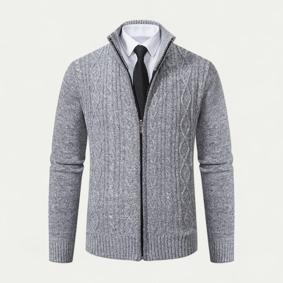 Cardigan zippé en tricot pour hommes – Couche élégante pour chaque occasion