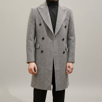 Manteau d'Hiver Gris de Style Italien pour Homme