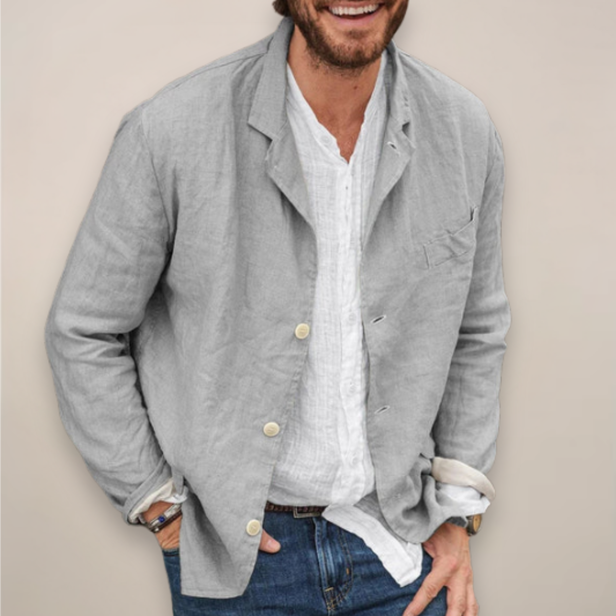 Veste Blazer en Lin pour Hommes – Style Effortless pour Toutes les Occasions