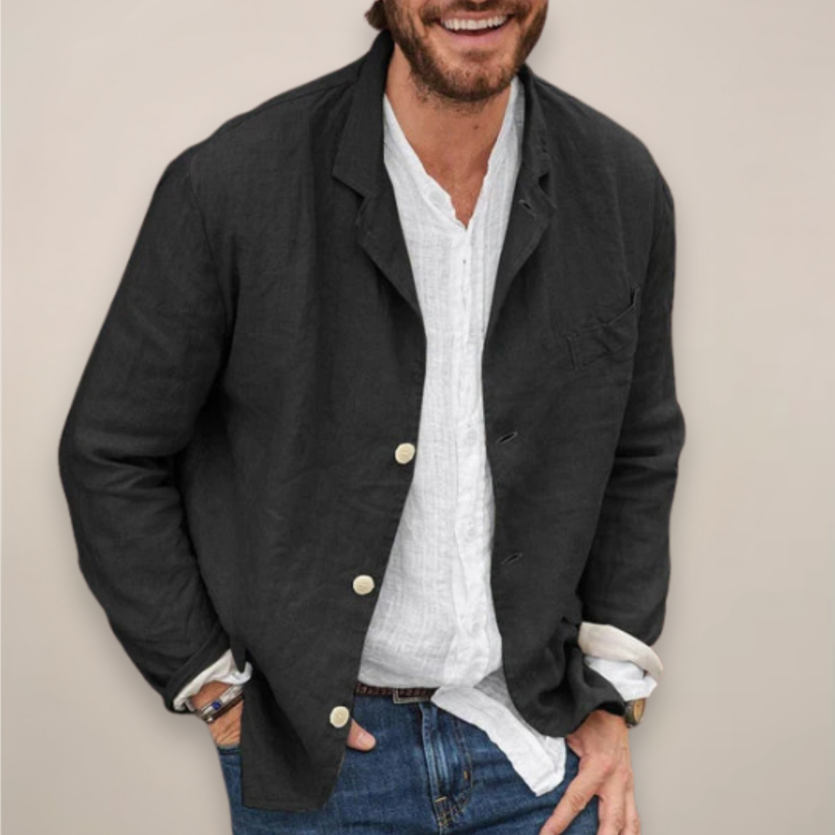 Veste Blazer en Lin pour Hommes – Chic sans Effort pour Toutes les Occasions