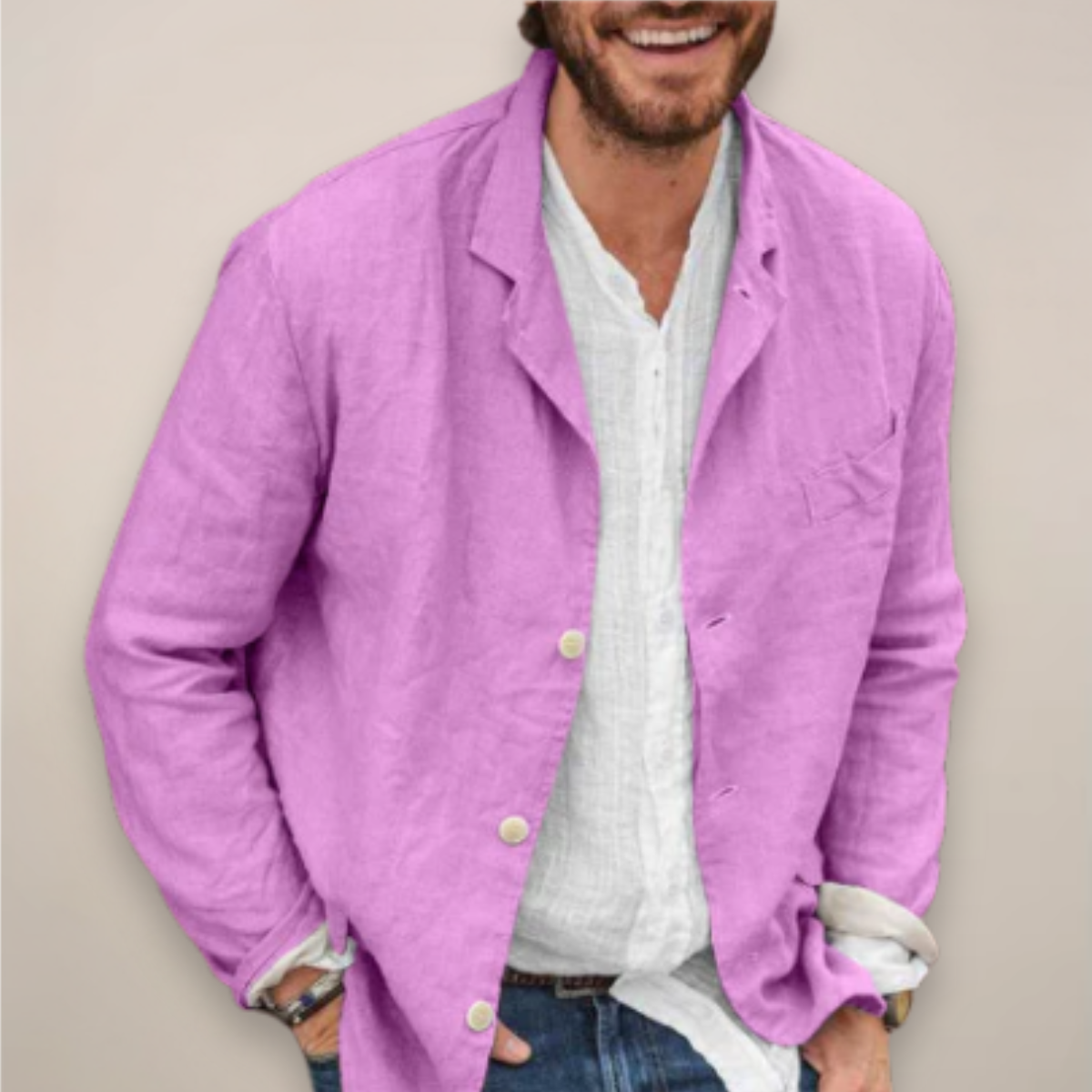 Veste Blazer en Lin pour Hommes – Chic sans Effort pour Toutes les Occasions