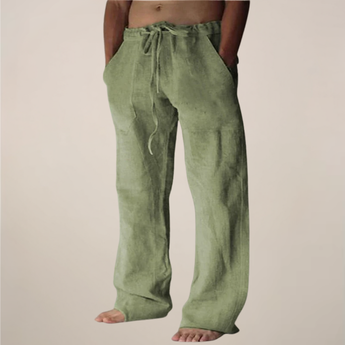 Pantalons larges en lin pour hommes pour les sorties estivales
