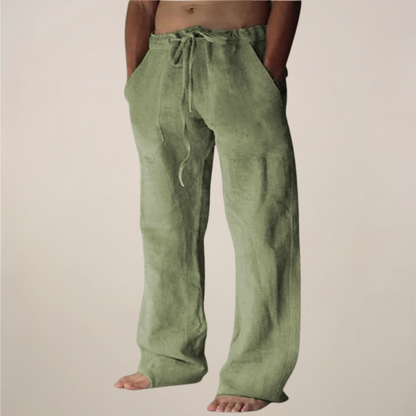 Pantalons larges en lin pour hommes pour les sorties estivales