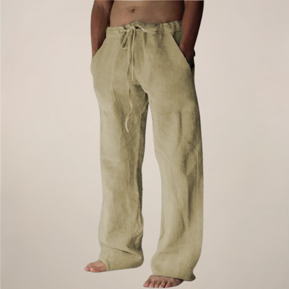 Pantalons larges en lin pour hommes pour les sorties estivales