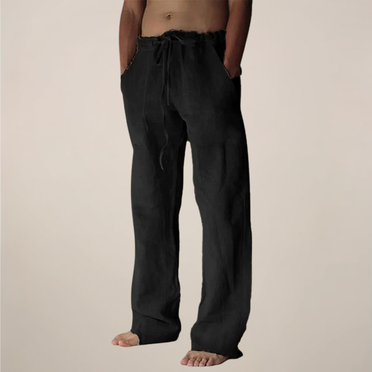 Pantalons larges en lin pour hommes pour les sorties estivales