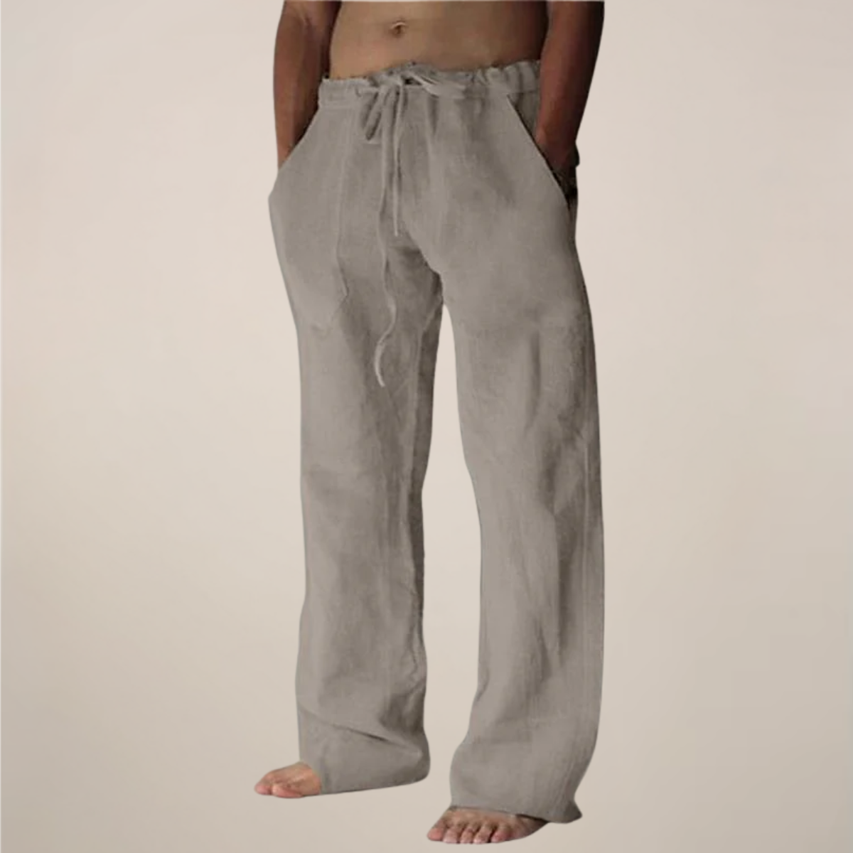 Pantalons larges en lin pour hommes pour les sorties estivales