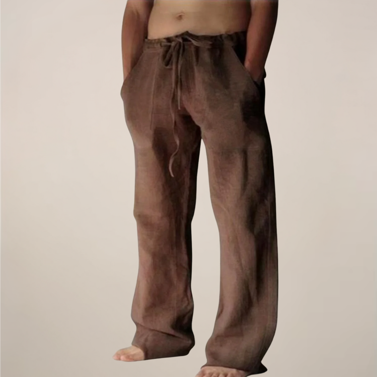 Pantalons larges en lin pour hommes pour les sorties estivales