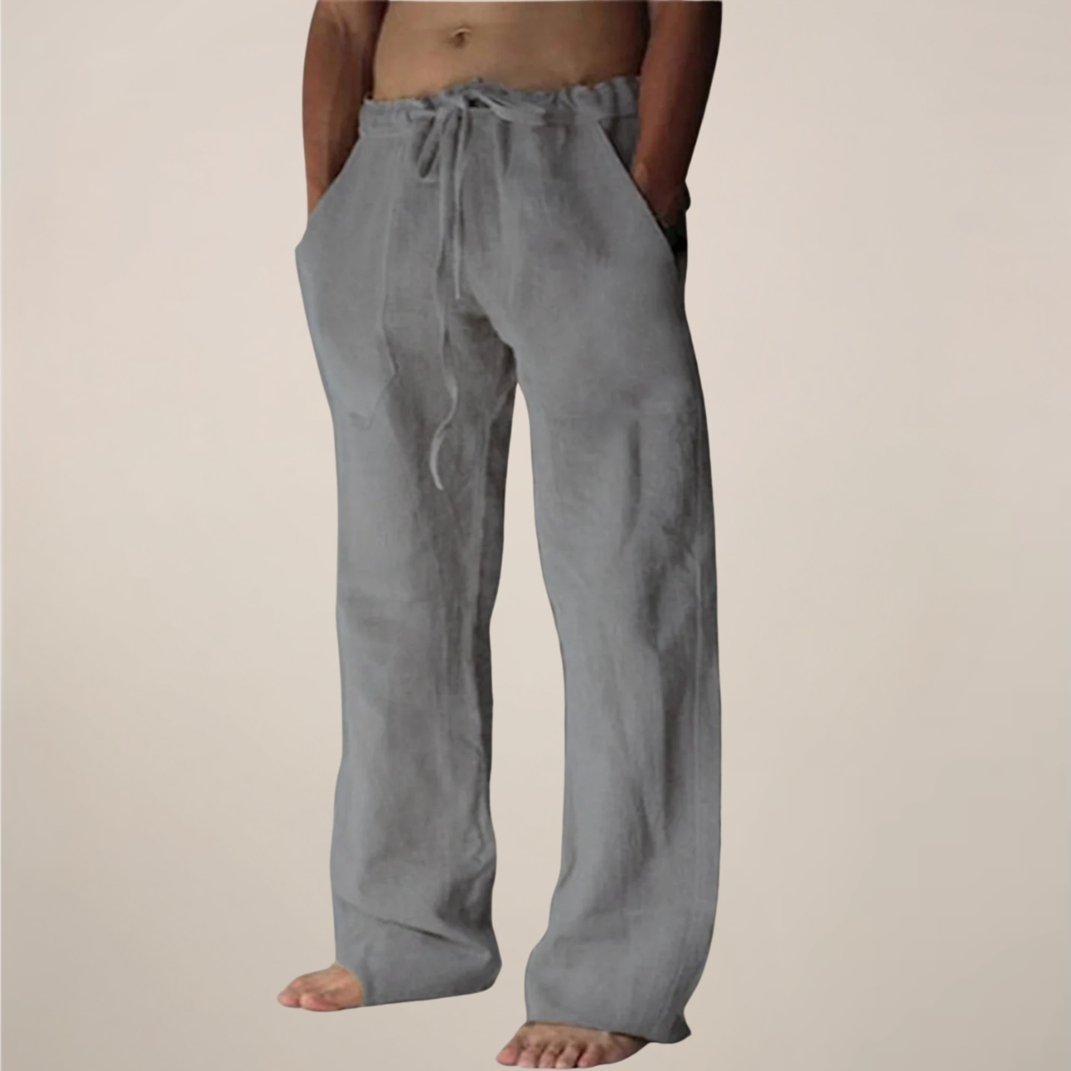Pantalons larges en lin pour hommes pour les sorties estivales