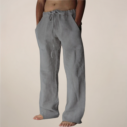 Pantalons larges en lin pour hommes pour les sorties estivales