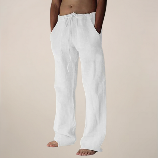 Pantalons larges en lin pour hommes pour les sorties estivales