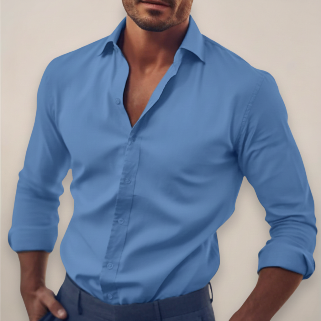 Chemise à manches longues pour hommes en couleurs classiques pour toutes les occasions