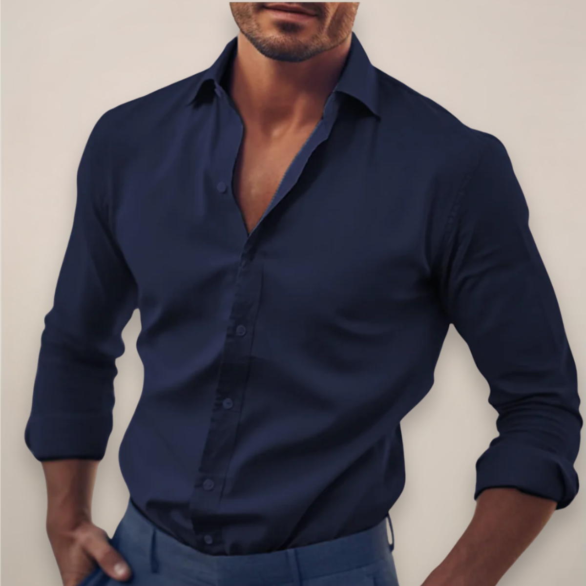 Chemise à manches longues pour hommes en couleurs classiques pour toutes les occasions