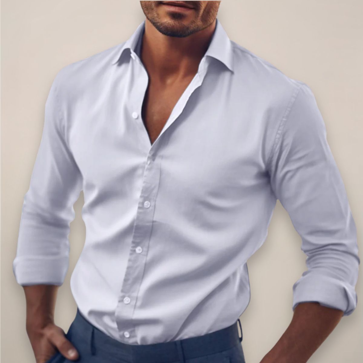 Chemise à manches longues pour hommes en couleurs classiques pour toutes les occasions