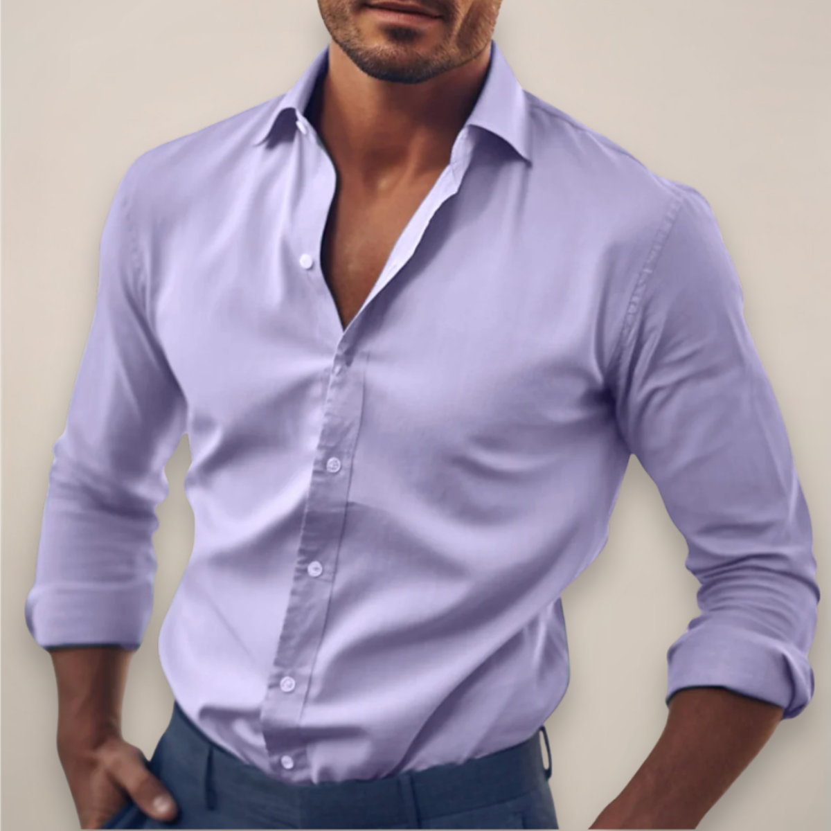 Chemise à manches longues pour hommes en couleurs classiques pour toutes les occasions