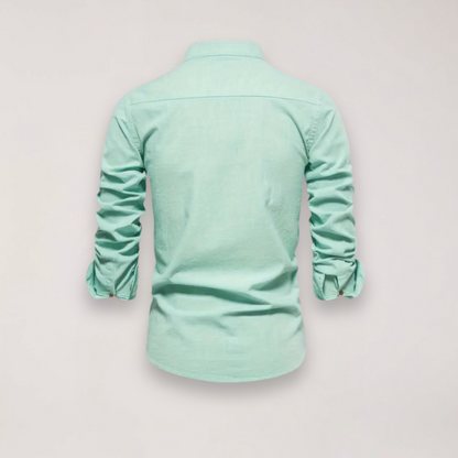 Chemise à Manches Longues pour Hommes – Design Brodé pour Occasions Élégantes