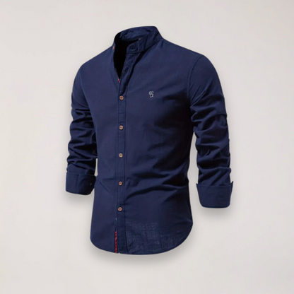 Chemise à Manches Longues pour Hommes – Design Brodé pour Occasions Élégantes