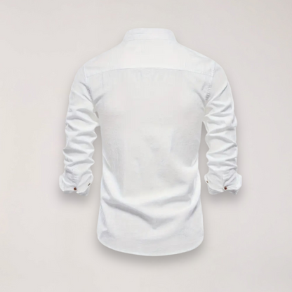 Chemise à Manches Longues pour Hommes – Design Brodé pour Occasions Élégantes