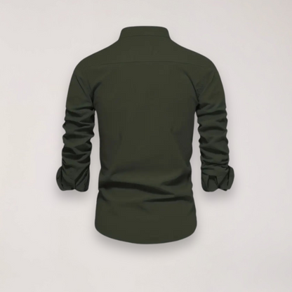 Chemise à Manches Longues pour Hommes – Design Brodé pour Occasions Élégantes