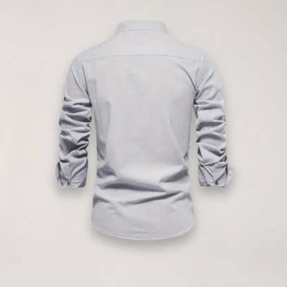 Chemise à Manches Longues pour Hommes – Design Brodé pour Occasions Élégantes