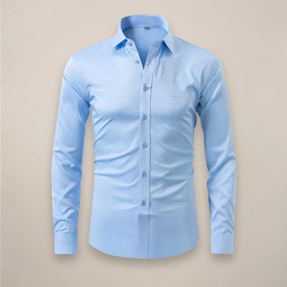 Chemise à Manches Longues pour Hommes – Tissu Anti-Froissement pour Toutes les Occasions
